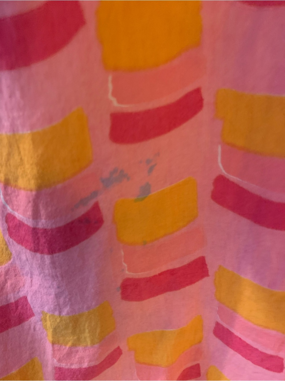 Humphries and Begg Beachy Dress In Bright Pink & Yellow Button-Front - Picture 5 of 5